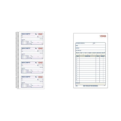 Adams Money and Rent Receipt Book (SC1152) and Adams Sales Order Book (DC4705) | Receipt and Order Book Bundle